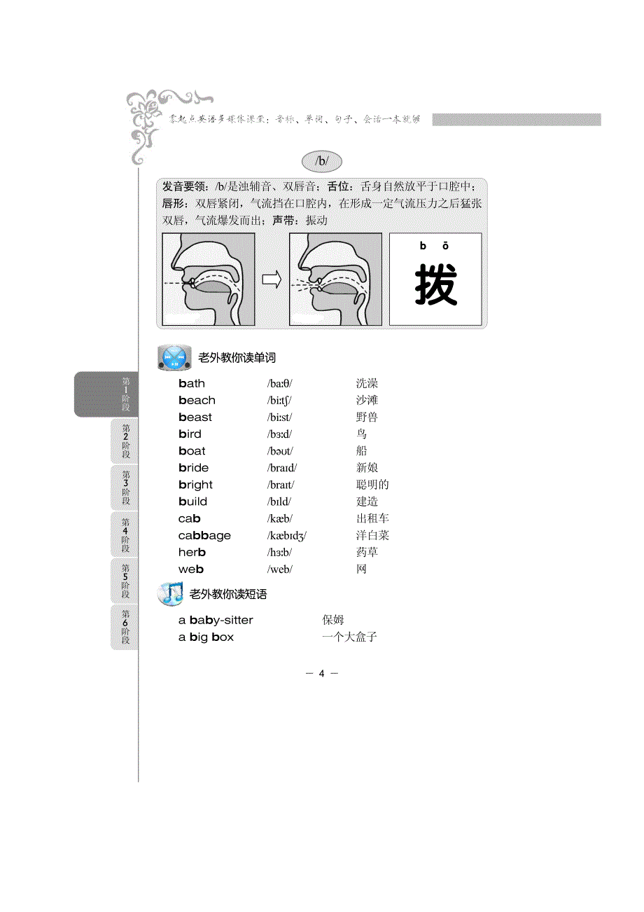 第1阶段零起点飞跃发音关——48次轻松通关之旅让你轻松_第4页