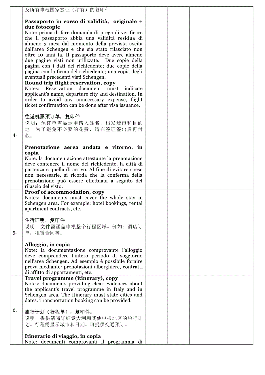 意大利签证申请准备清单一览_第2页