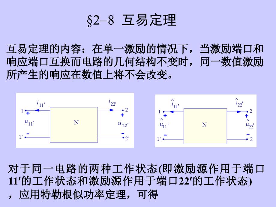 2-8互易定理-电路课件 周守昌_第1页