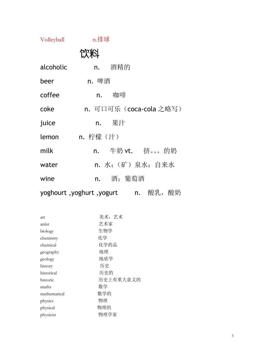 高考英语分类词汇汇总_第5页