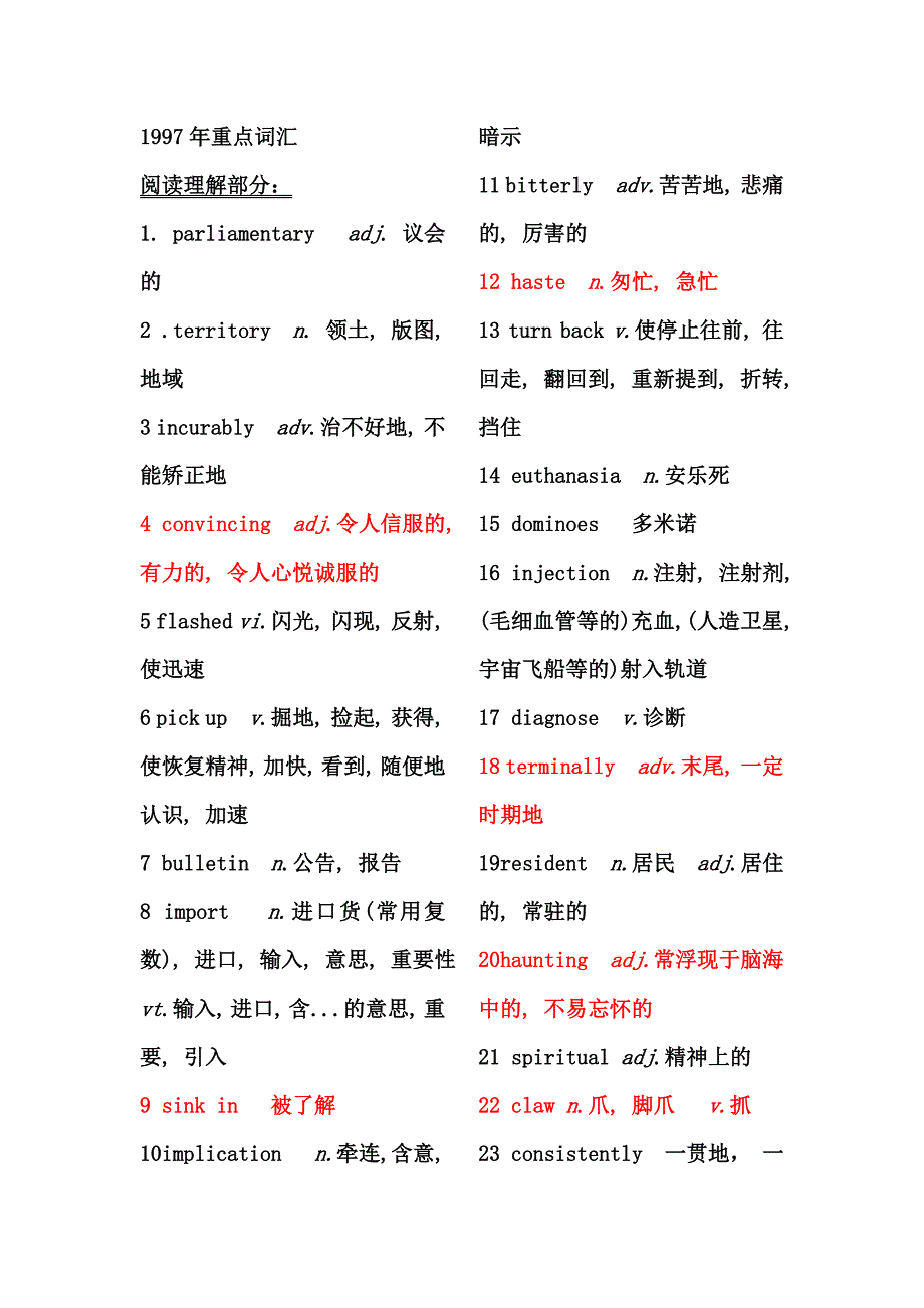 考研英语历年真题词汇手册_第1页