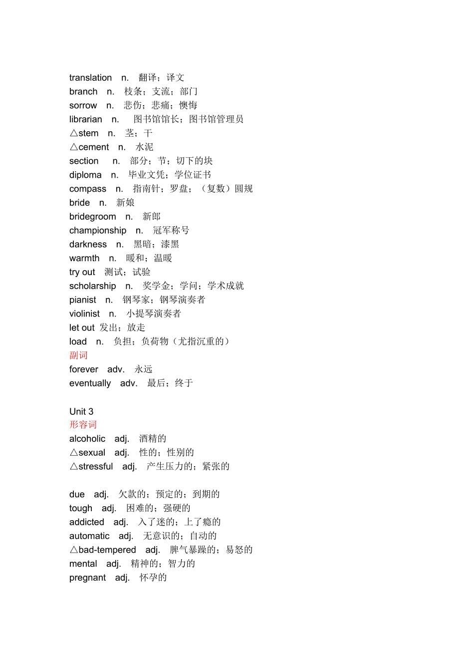 高二英语选修六单词表 词性分类_第5页