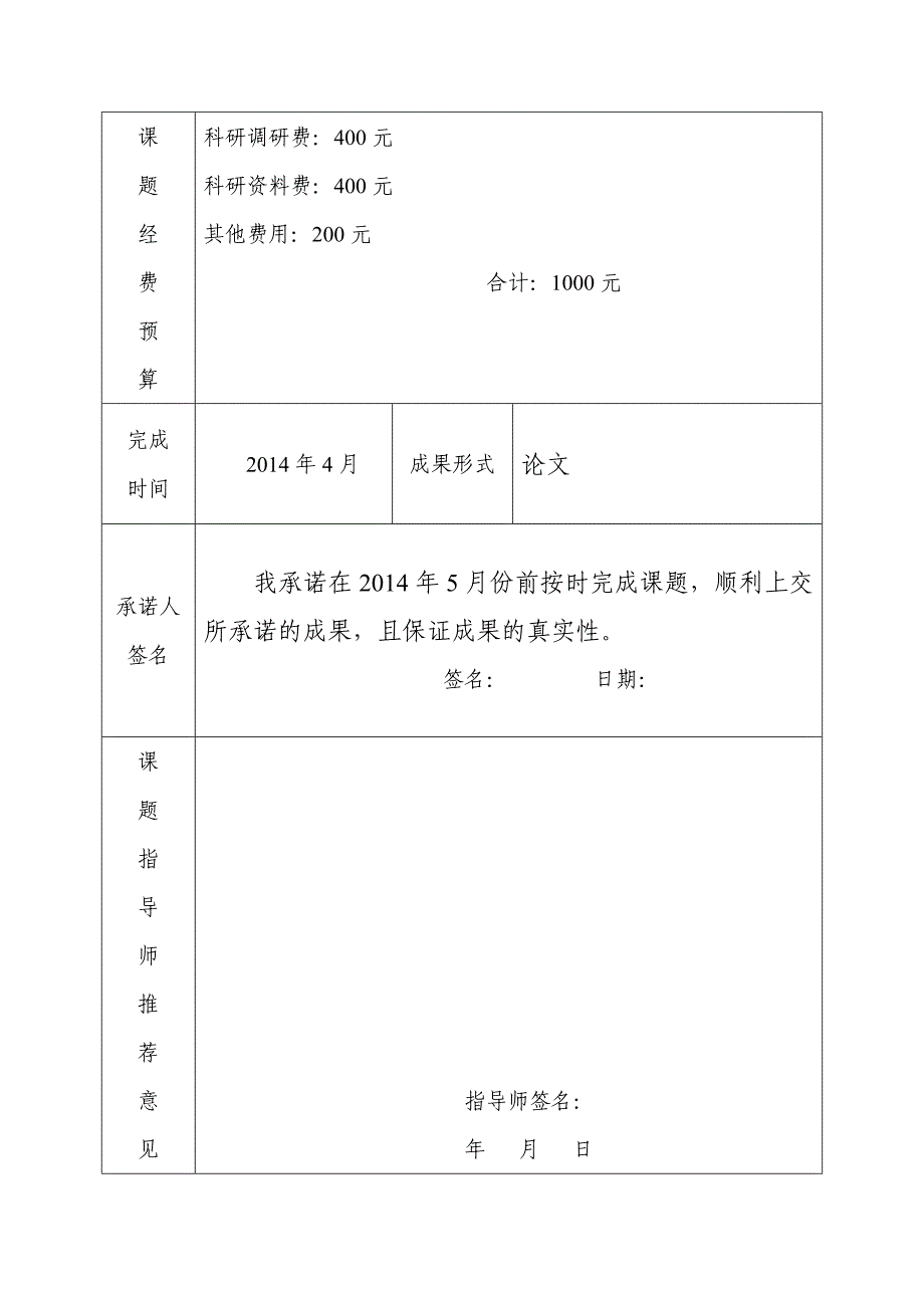 湘南学院学生科研课题申报书_第4页