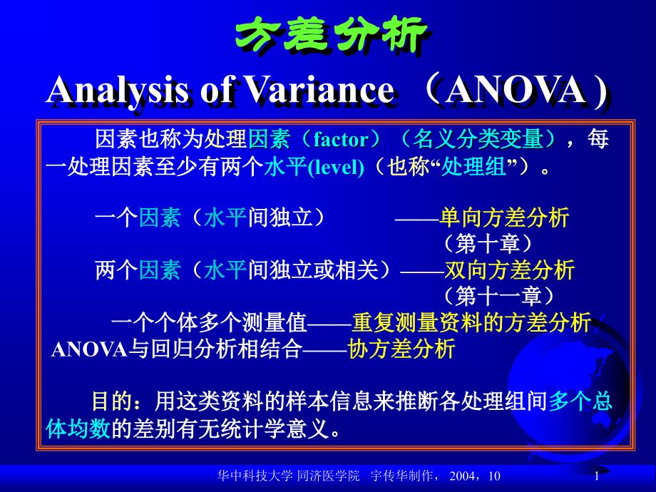 ANOVA 统计学之方差分析_第1页