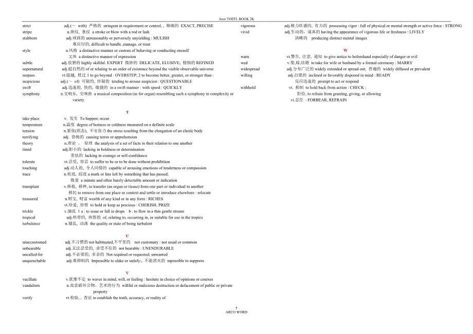 美国arco 权威托福考试参考词汇  a3   分栏打印_第5页