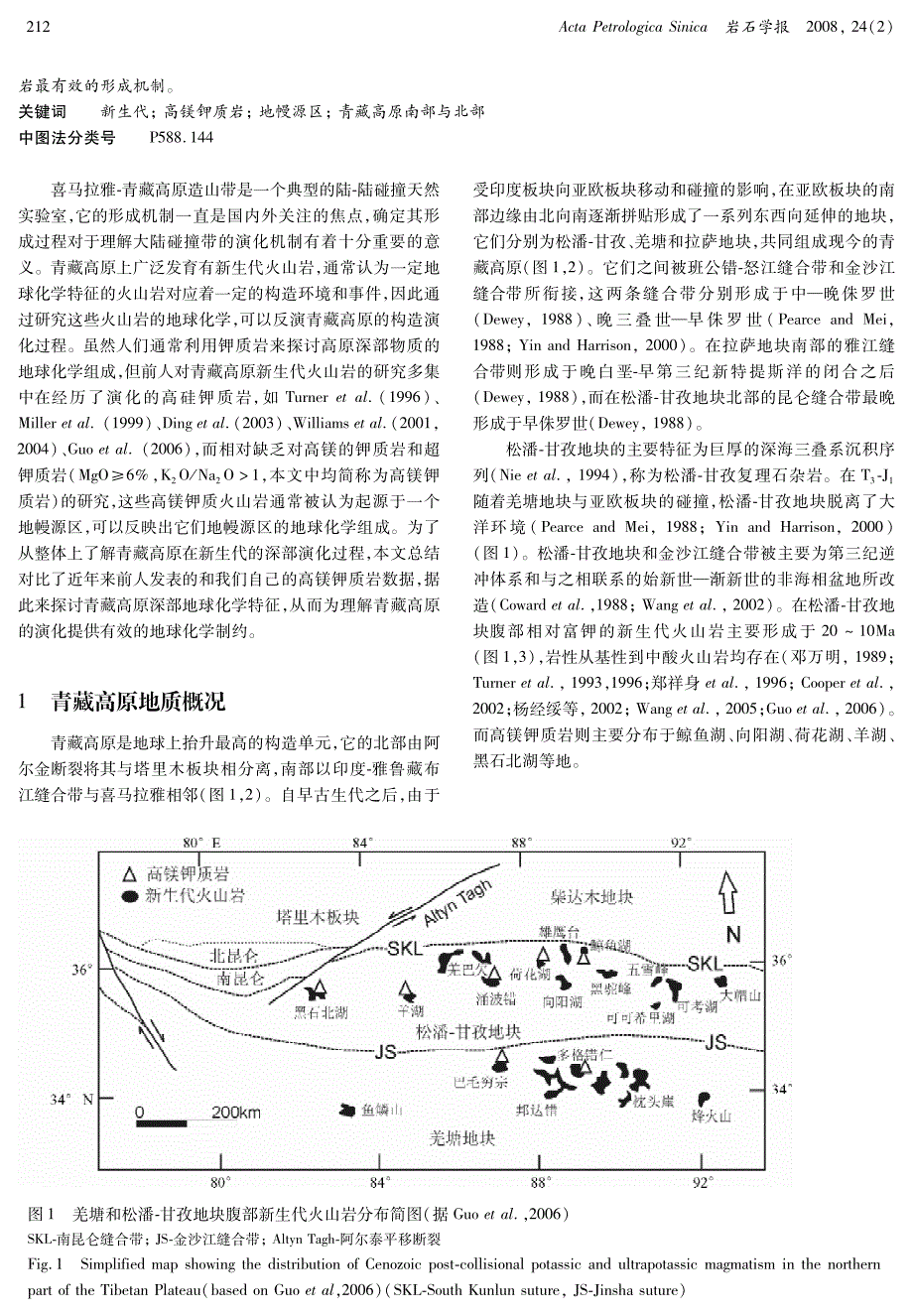 青藏高原南部与北部新生代高镁钾质岩_第2页