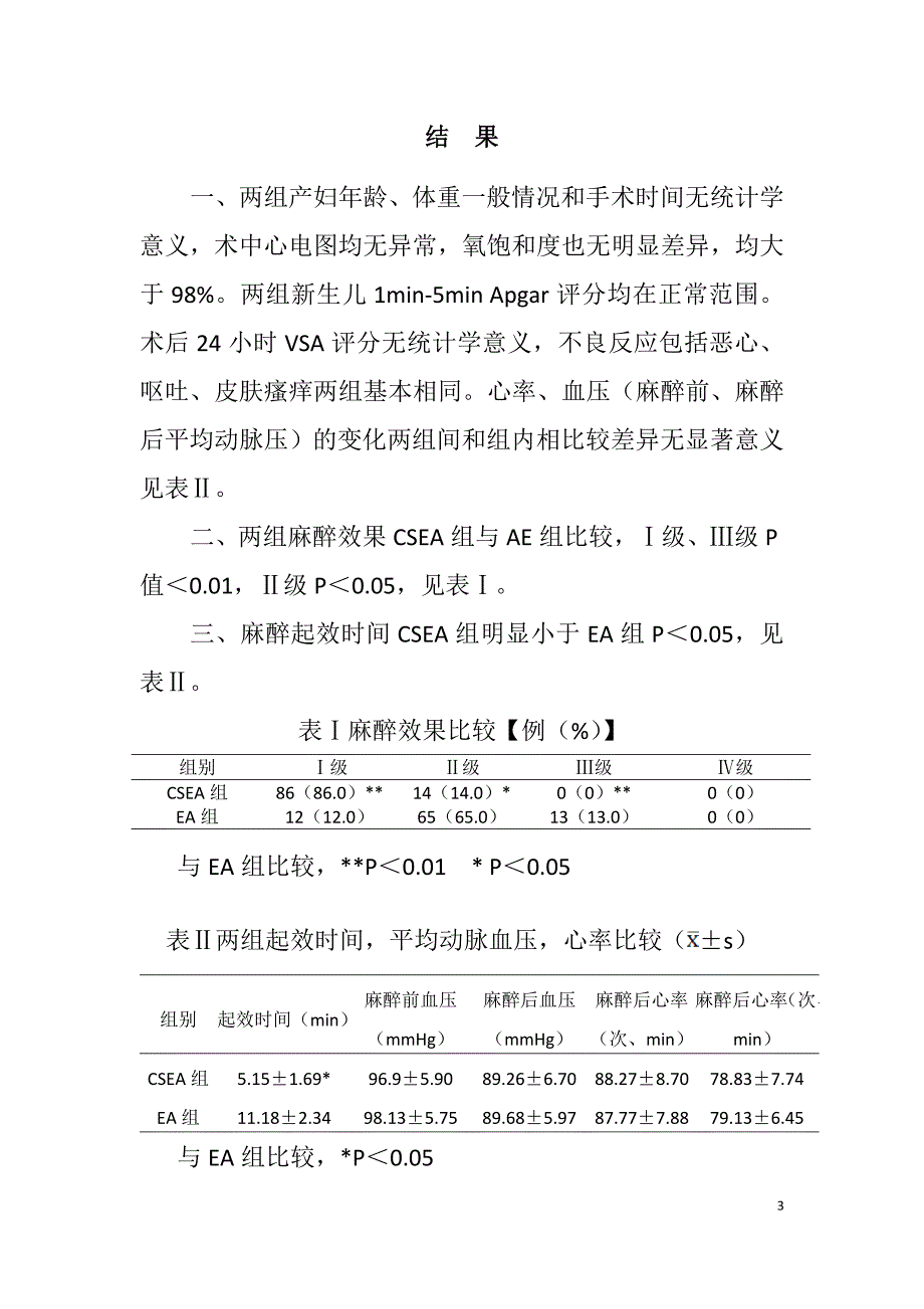 腰硬联合麻醉在剖宫产手术的临床观察_第3页