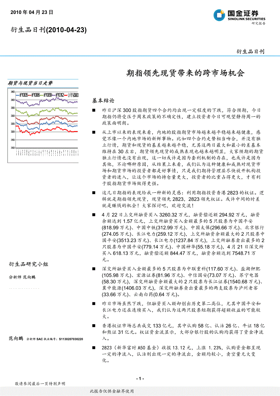 期指领先现货带来的跨市场机会_第1页