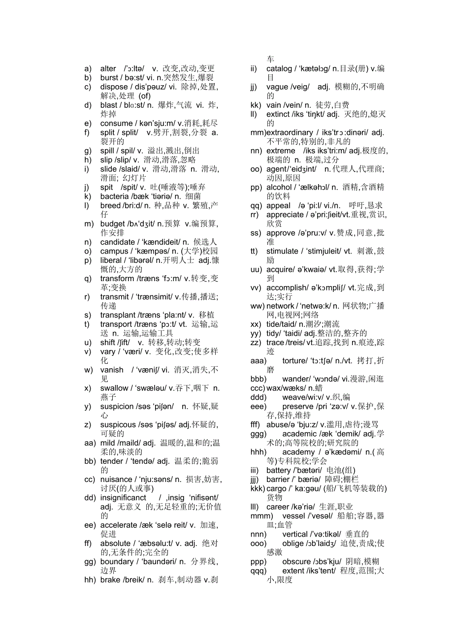 英语四级重要词汇700_第1页