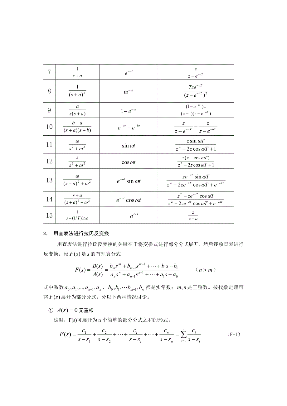拉氏变换定义、计算、公式及常用拉氏变换反变换_第3页