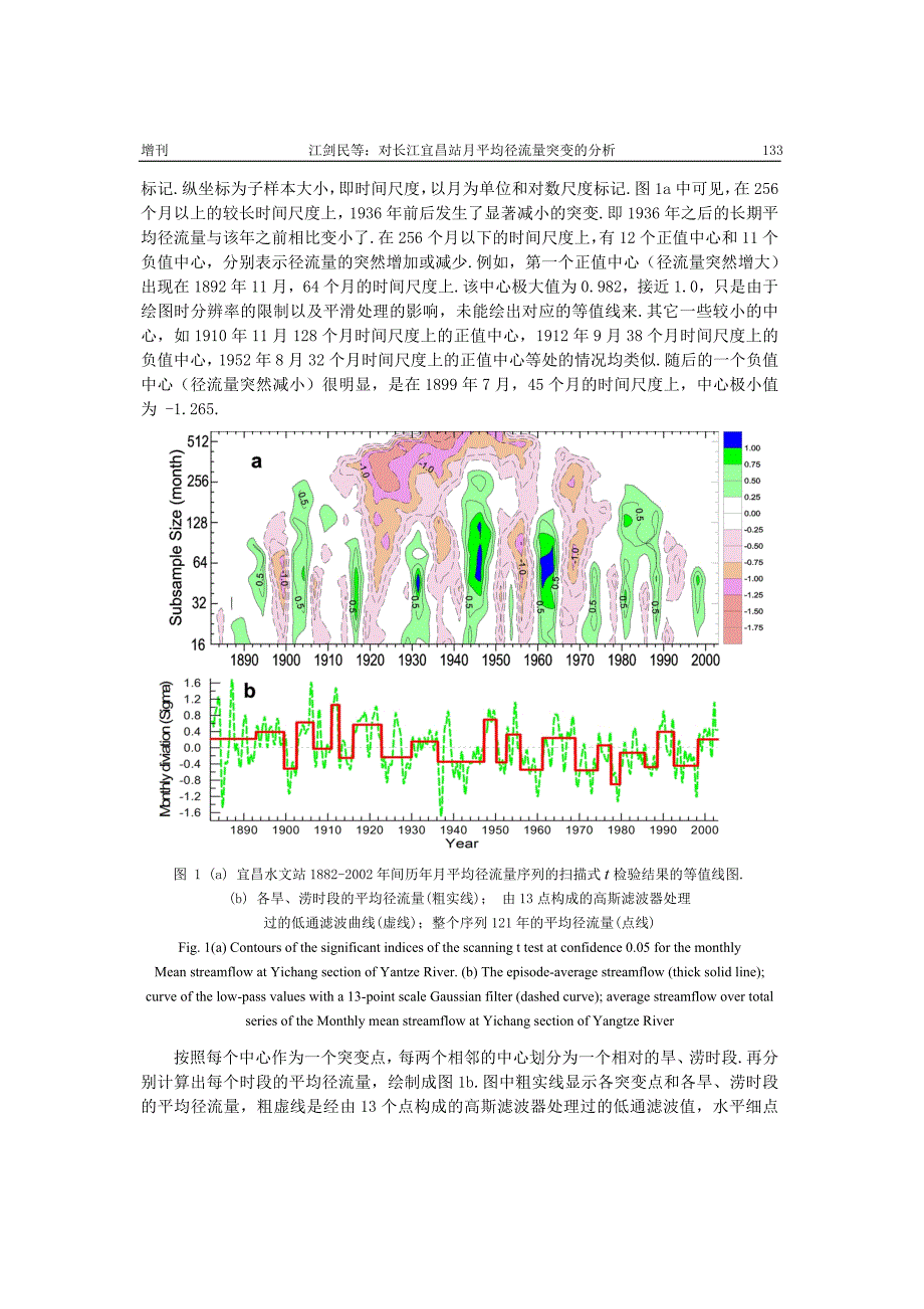 对长江宜昌站月平均径流量突变的分析(_第3页