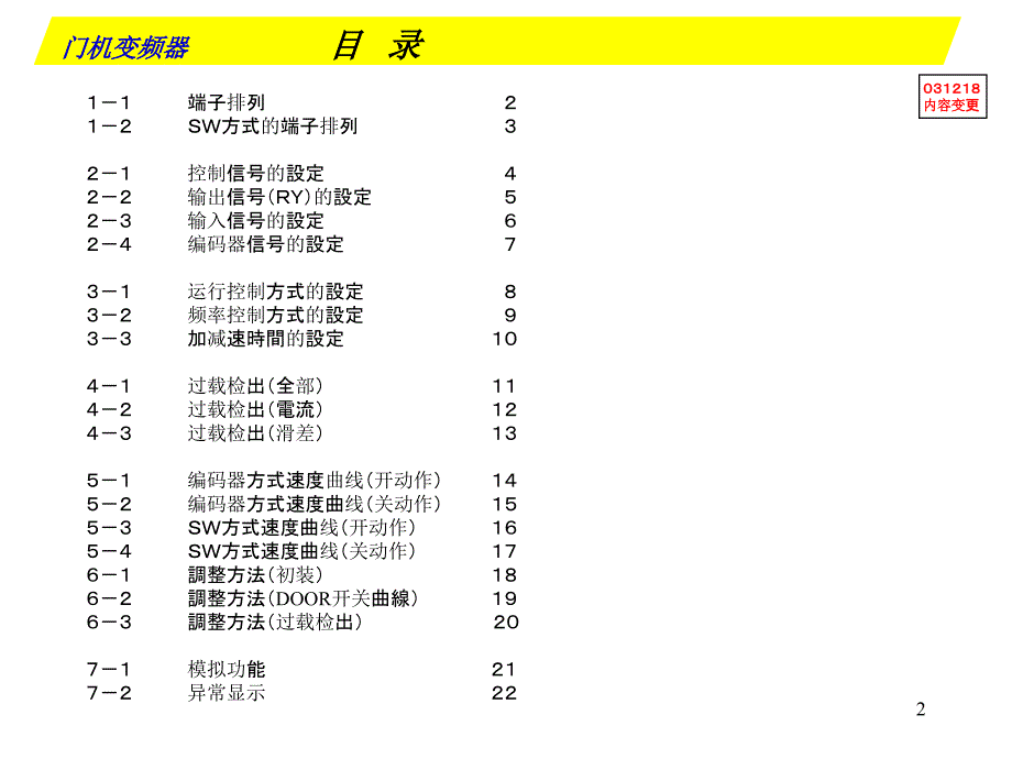 松下门机变频器调试资料_第2页