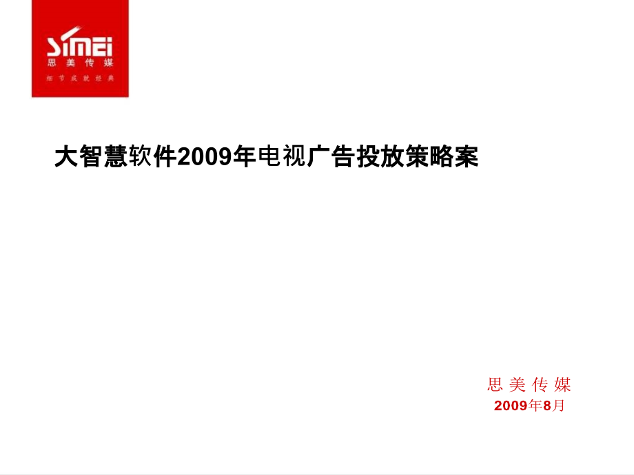 大智慧软件2009年电视广告投放策略案_第1页