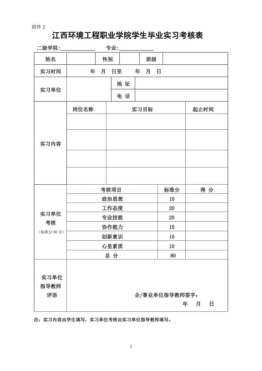 2012届高职毕业设计论文答辩和毕业实习资料收集的通知_第5页