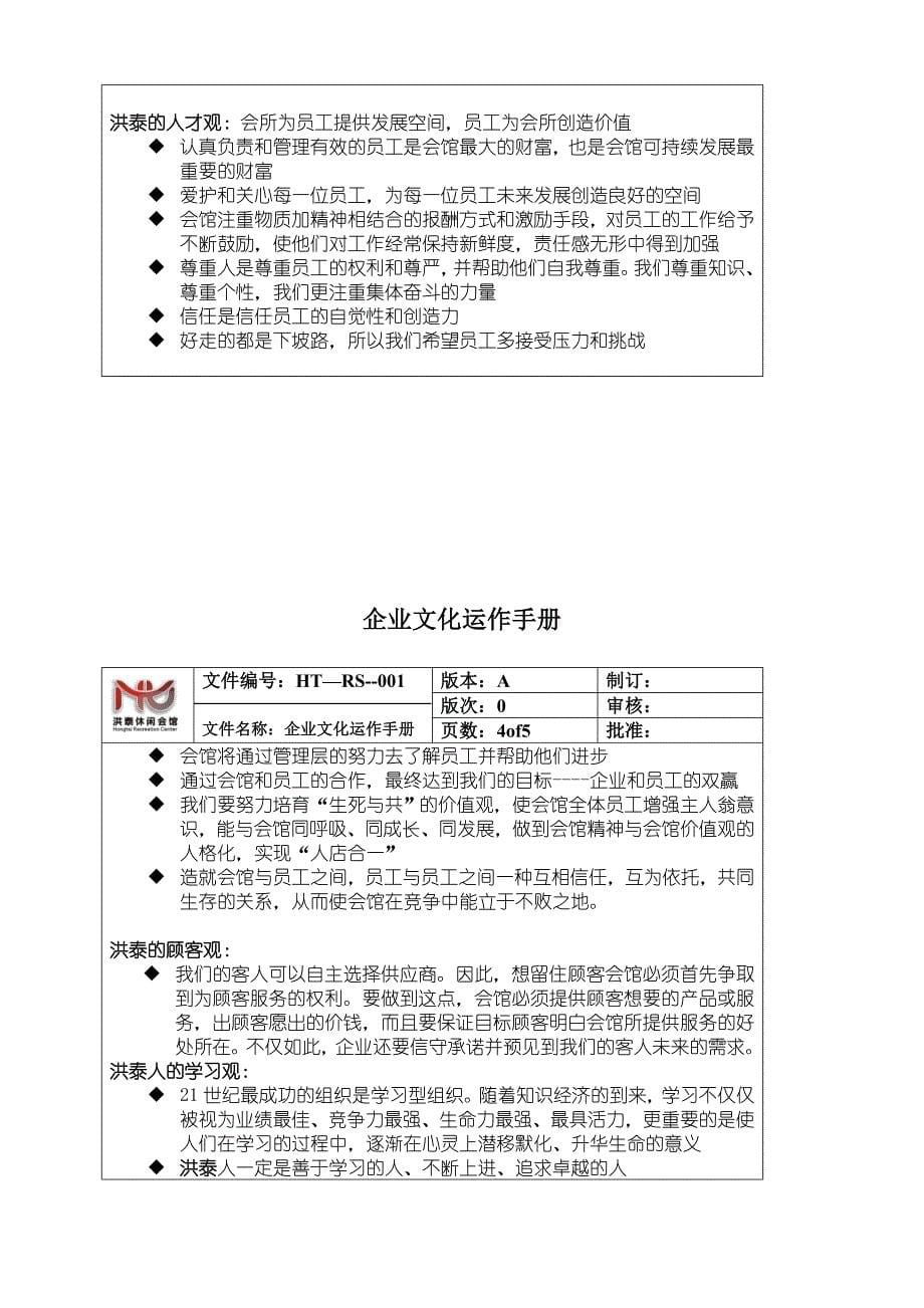洪泰休闲会馆企业文化手册_第5页