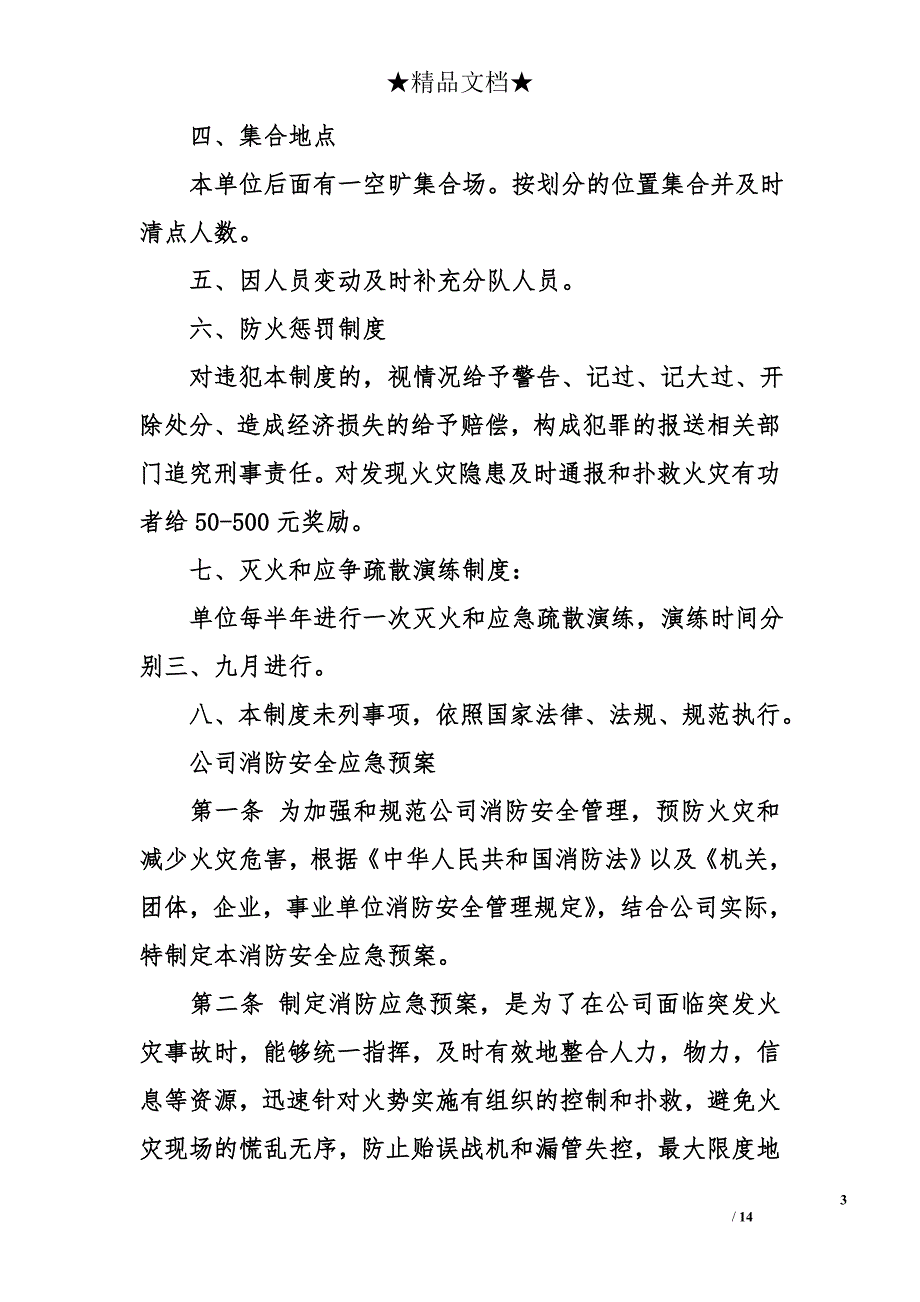 消防管理制度及应急预案_第3页