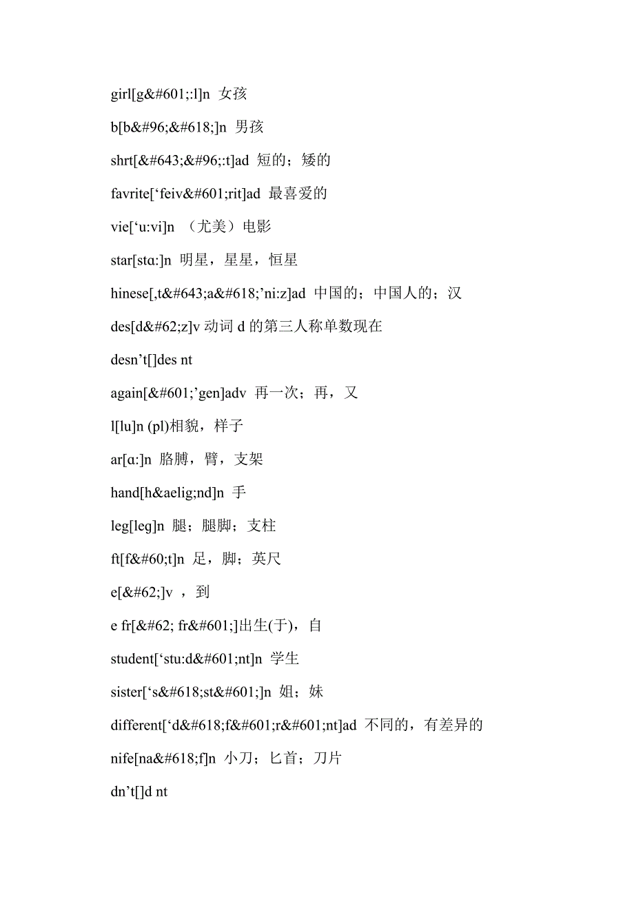 仁爱英语七年级上册单词表汇总（unit2）_第2页