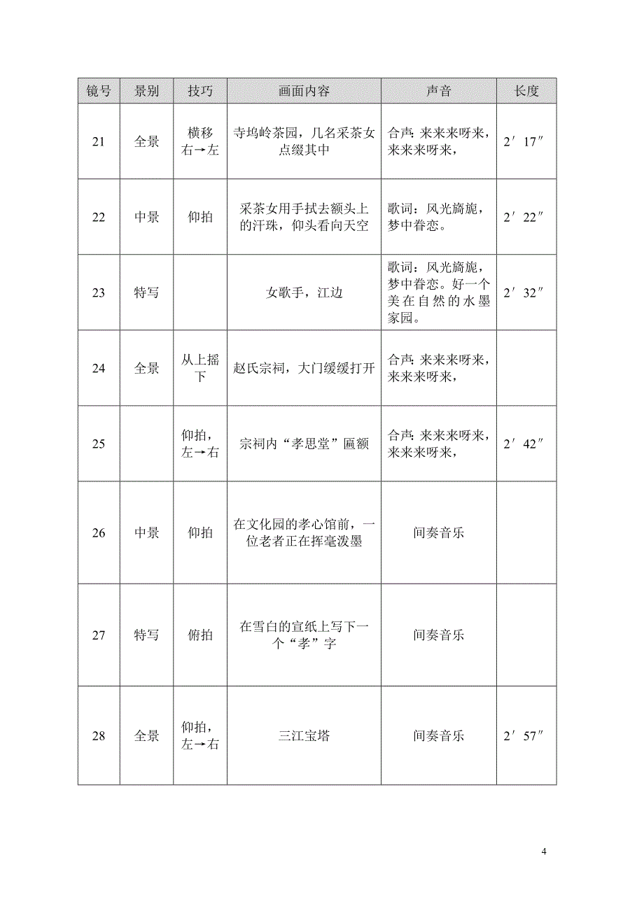 义桥渔浦之歌分镜头脚本_第4页