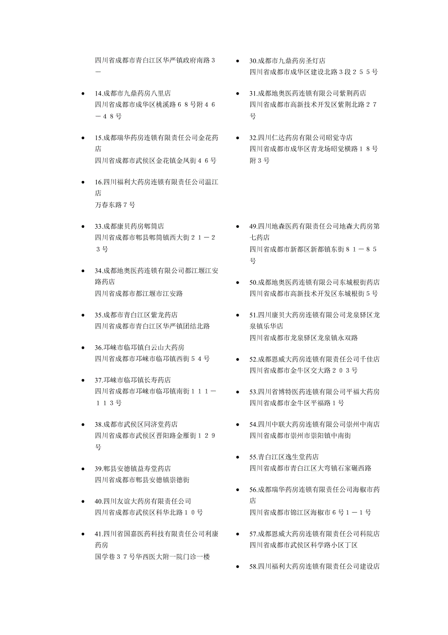 成都市所有的药房.doc_第2页