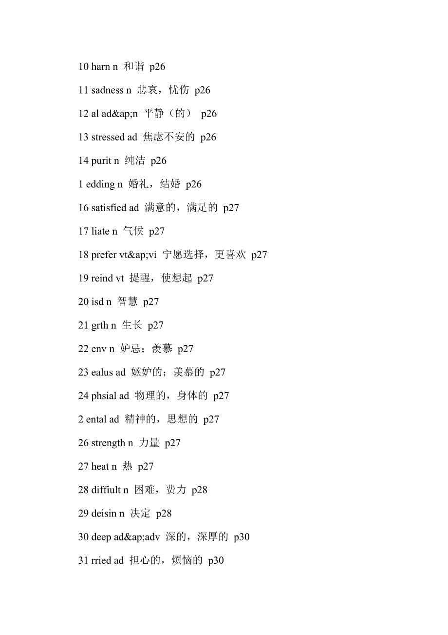 九年级上册英语单词表（牛津版）_第5页