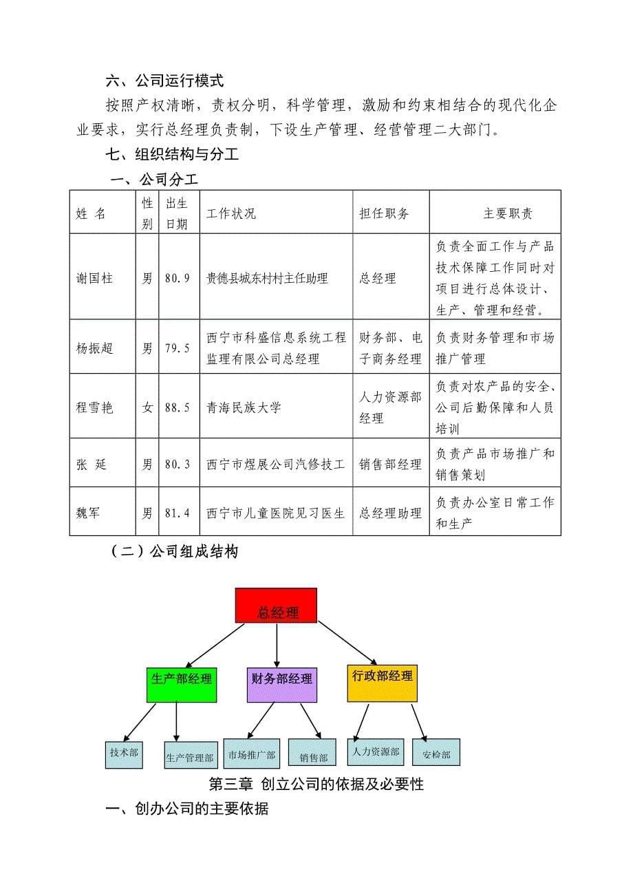 农业发展有限公司创业计划书_第5页