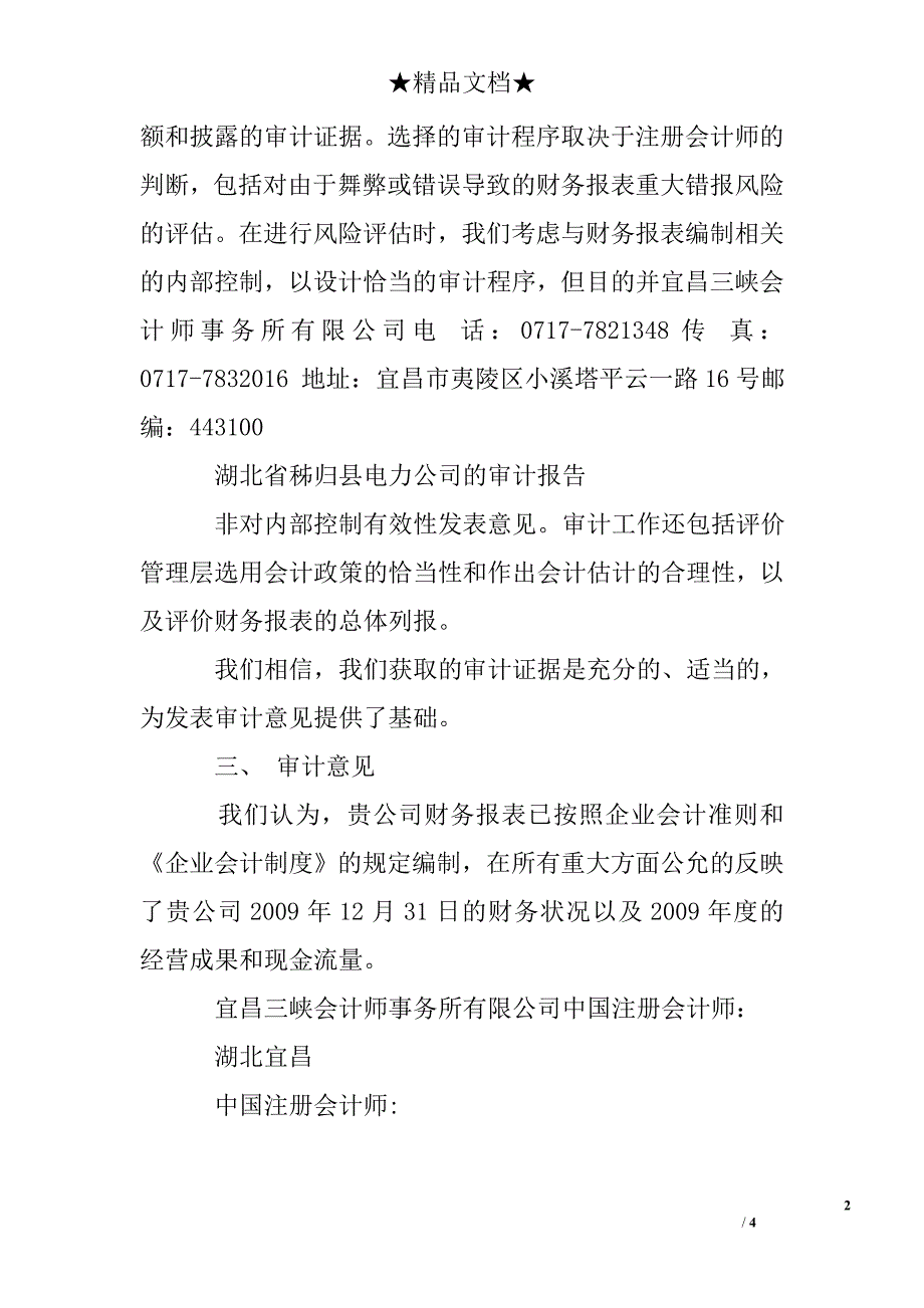 电力公司年度审计报告_第2页