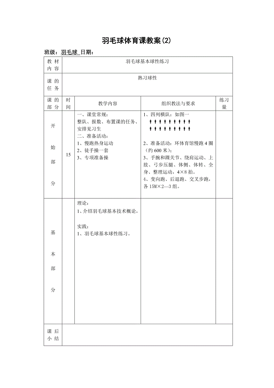 二年级羽毛球选项课教案_第3页