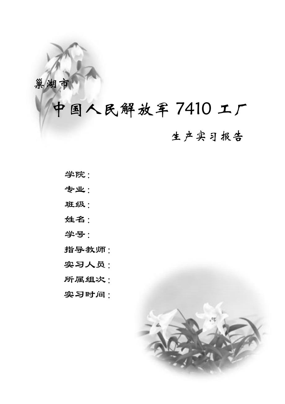 热处理方面的实习报告——巢湖市中国人民解放军7410工厂暑期生产实习实习报告_第2页