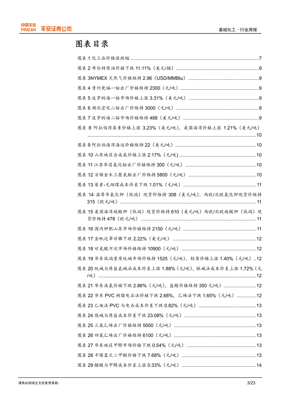 丙烯、硫酸上涨,甲苯、顺丁橡胶跌幅居前_第3页