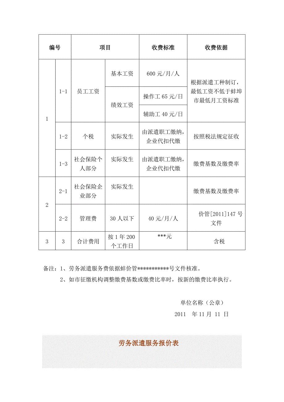 劳务派遣服务费招标书_第4页