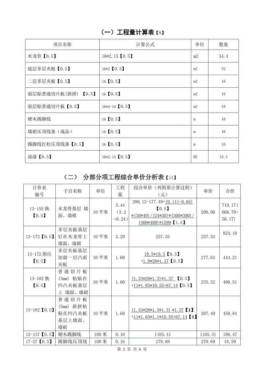 2011装饰试题答案及评分标准(初级)_第2页