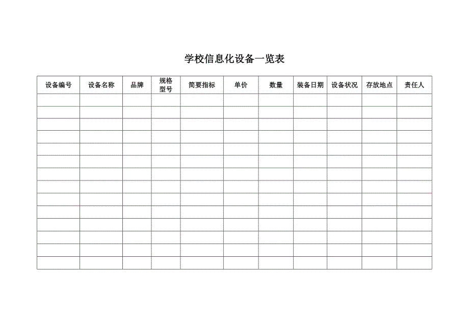 学校信息化设备一览表_第1页