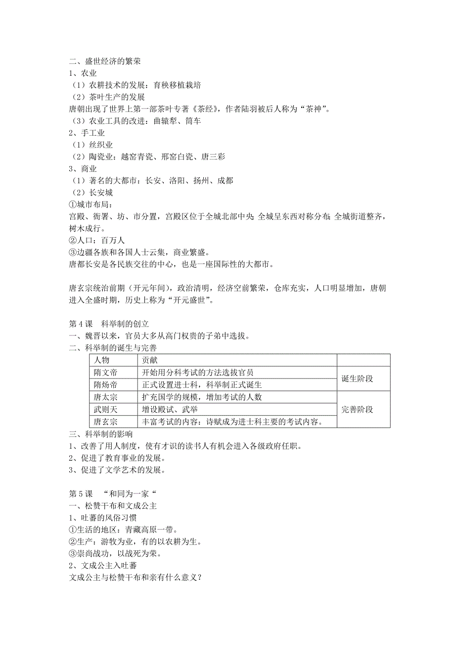 中国历史七年级下册知识点_第2页