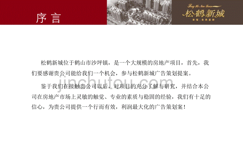 2009年鹤山市沙坪镇松鹤新城广告推广策划提案_第2页