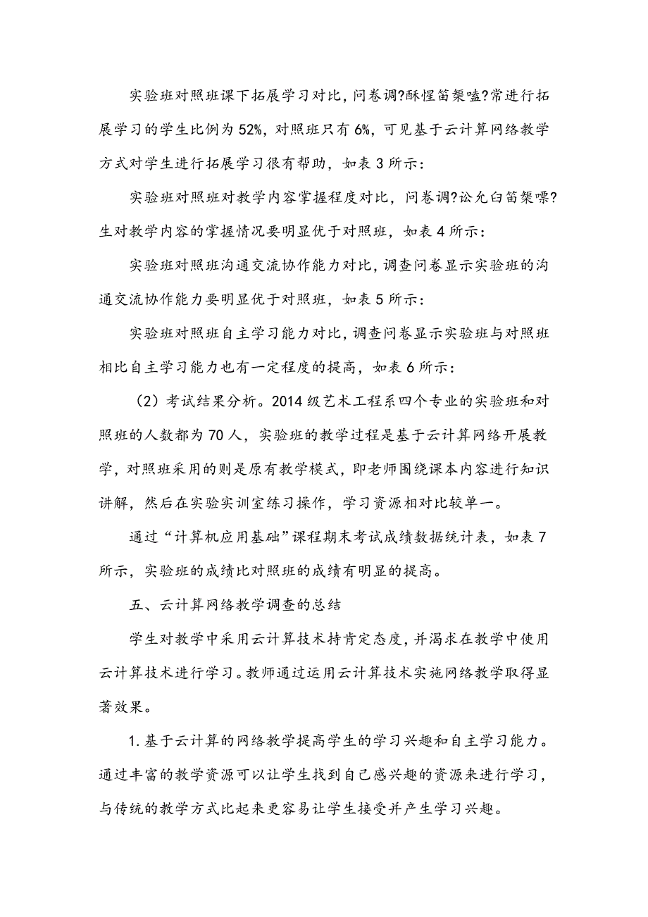 艺术类高职云计算网络教学的调查与分析_第4页