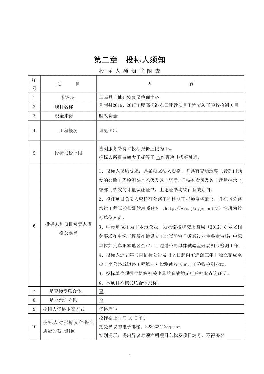 阜南县2016、2017年度高标准农田建设项目工程交竣工验收_第5页