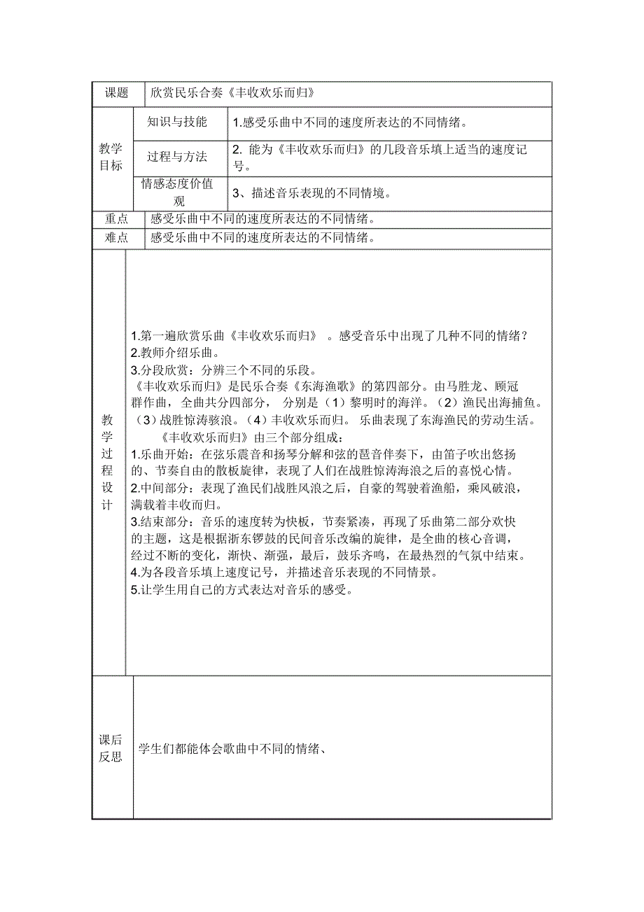 人教版四年级上册音乐表格_第2页