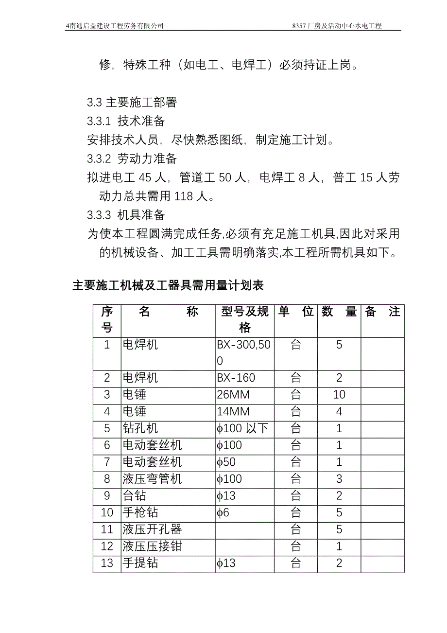 8357厂房及活动中心工程施工组织设计_第4页