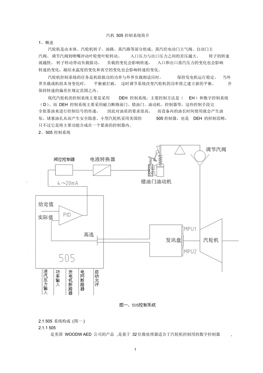汽轮机505控制系统简介_第1页