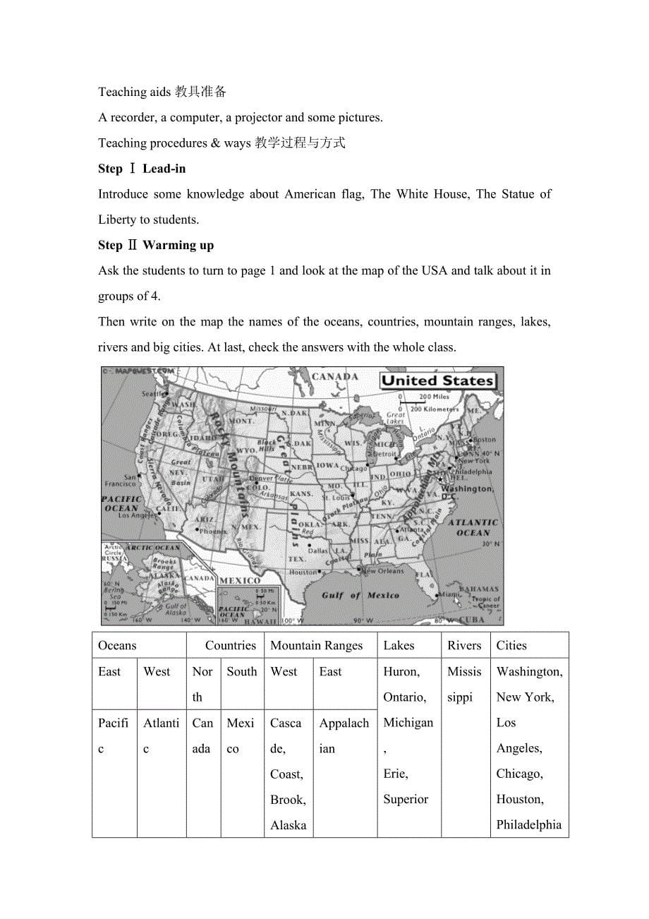 unit 1 a land of diversity 教案_第5页