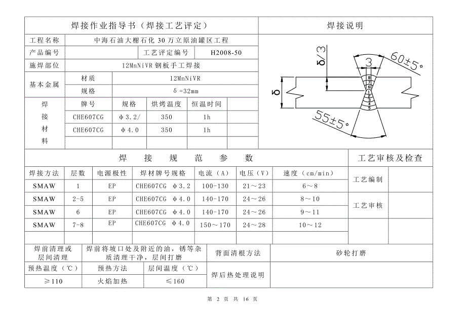 焊接工艺卡(工艺评定)_第2页