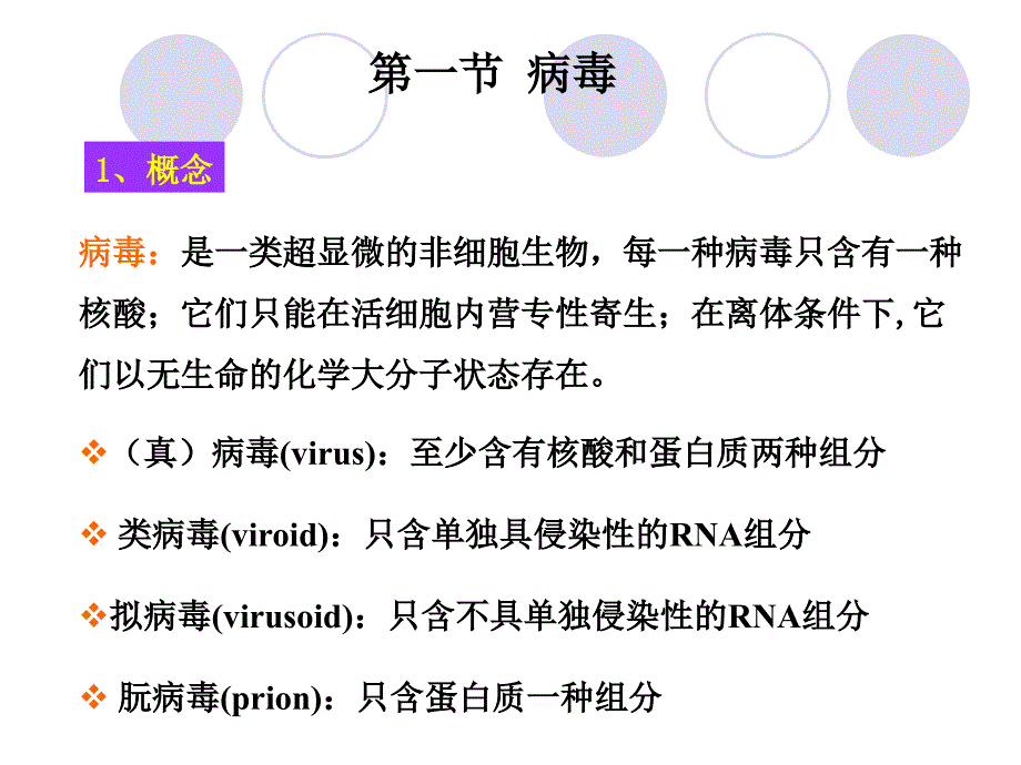 病毒是一类超显微地非细胞生物,每一种病毒只含有一种核_第1页