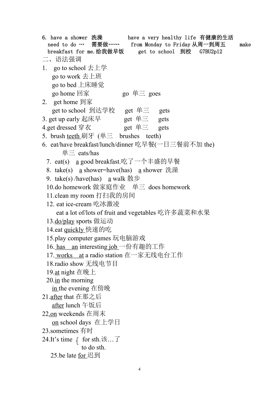 2013人教版七年级英语下册units1-12重点短语和句子及范文_第4页