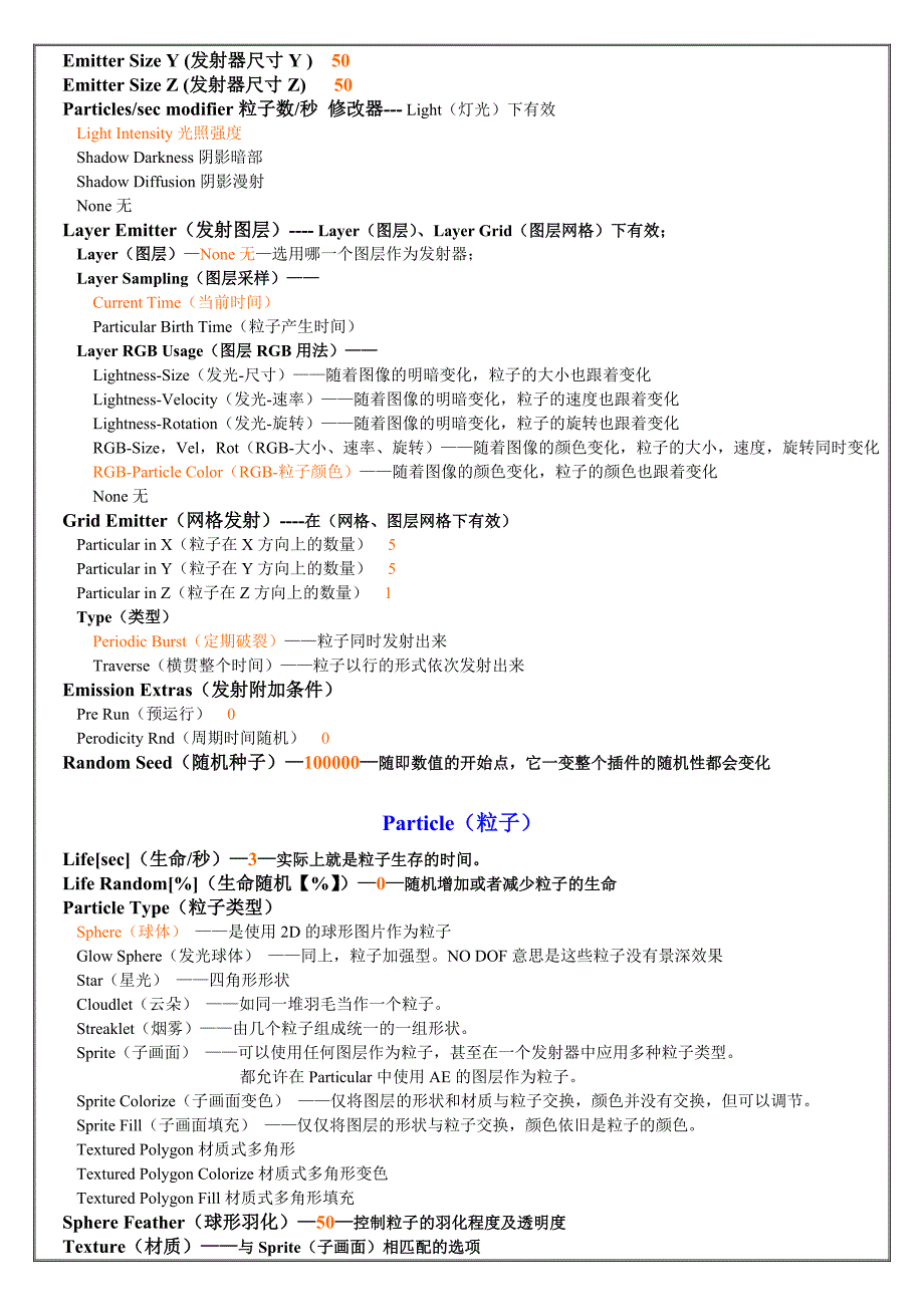 ae常用particular粒子中英文对照表_第2页