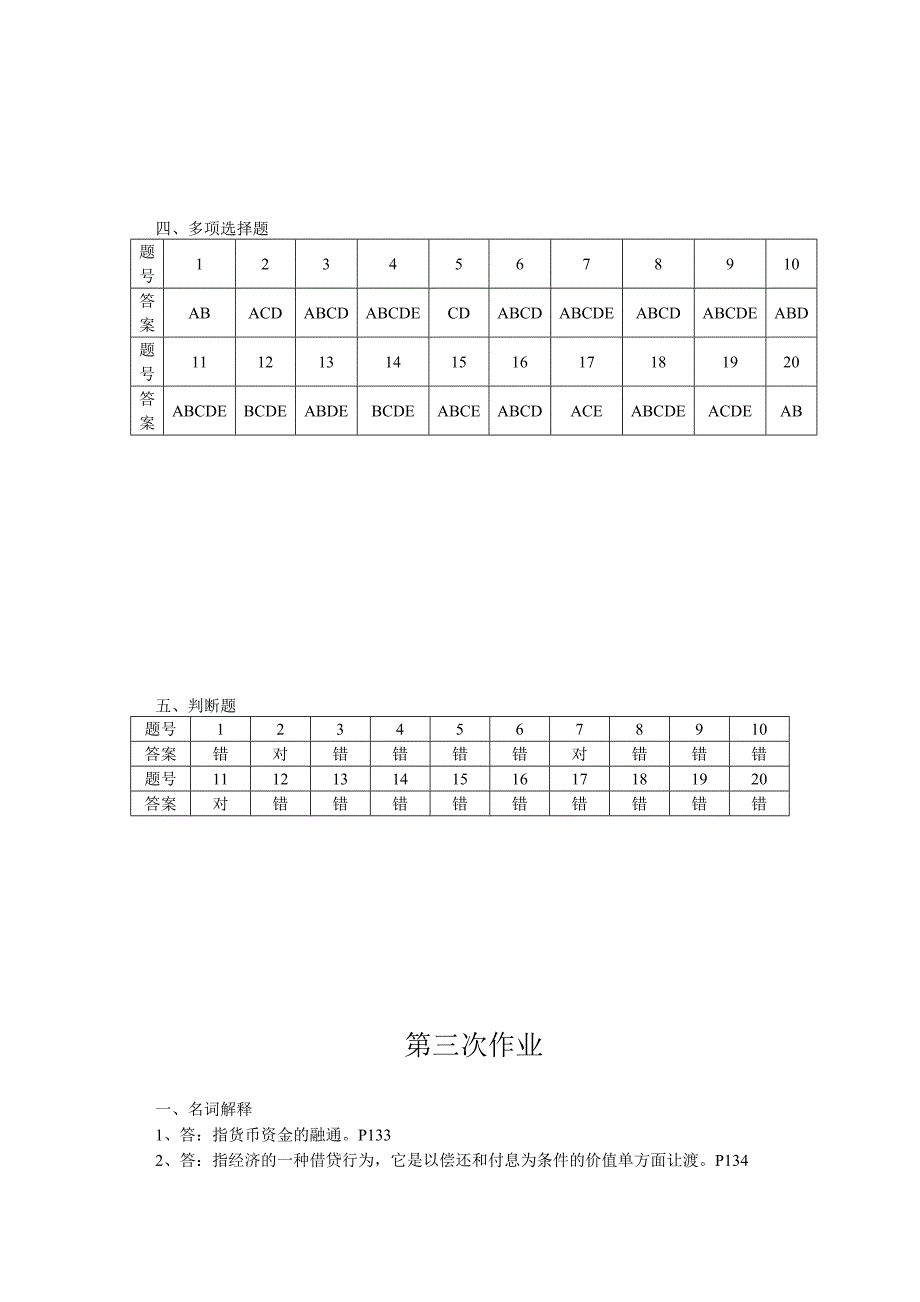 一村一大财政与金融作业参考答案_第4页