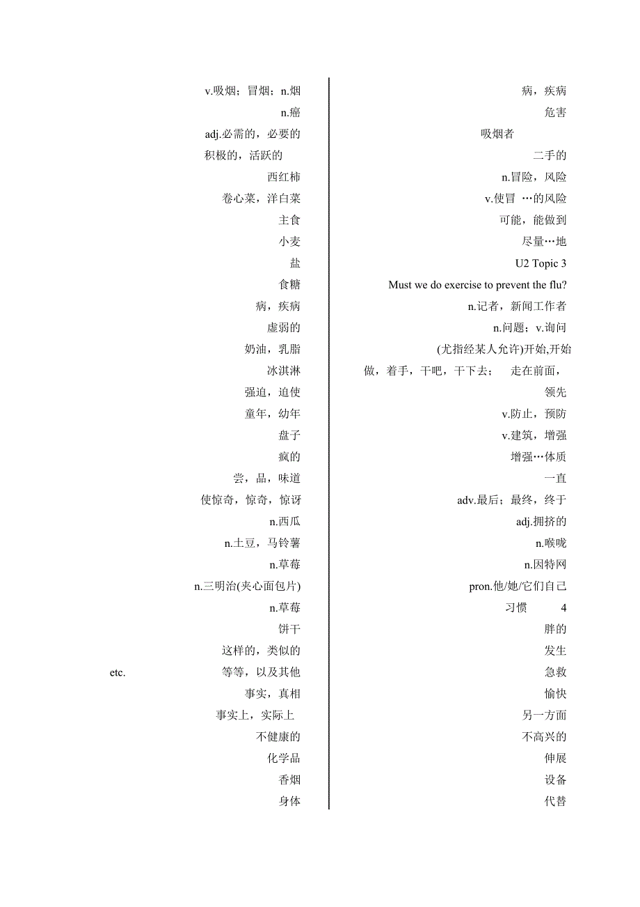 2013秋仁爱英语八年级上单词表(默写用_第4页