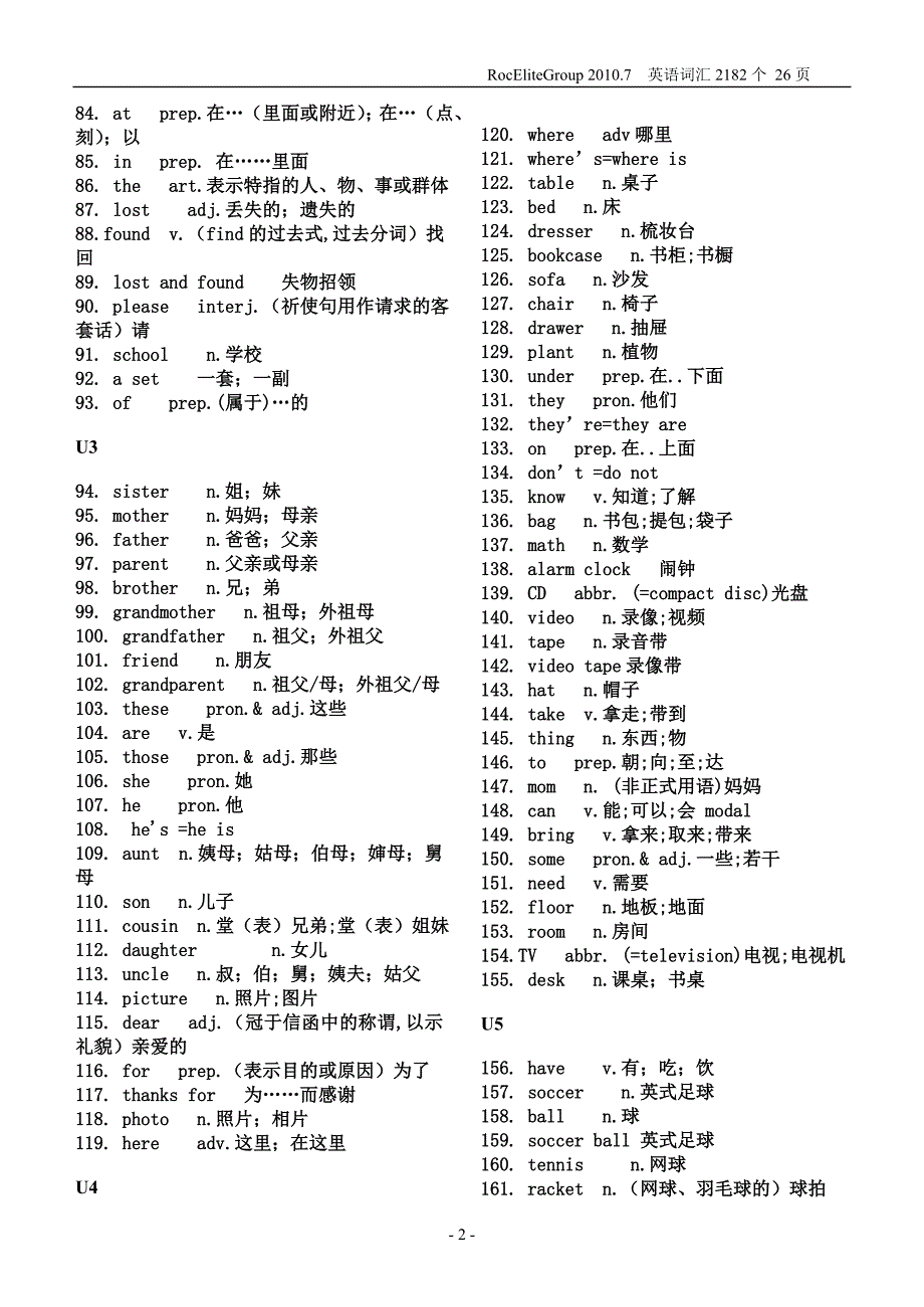 七年级上册全部英语单词_第2页