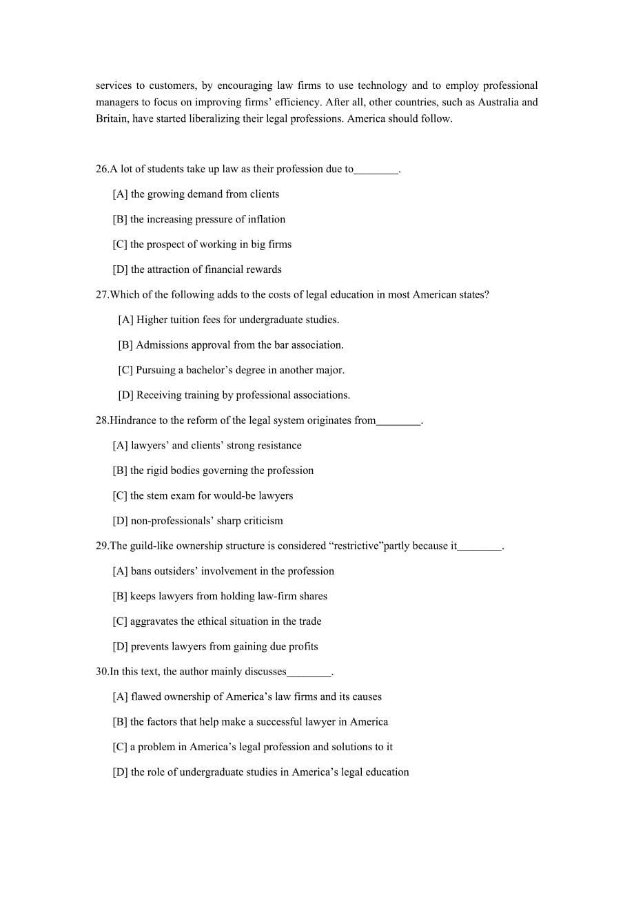 2014年考研英语一试题及答案_第5页