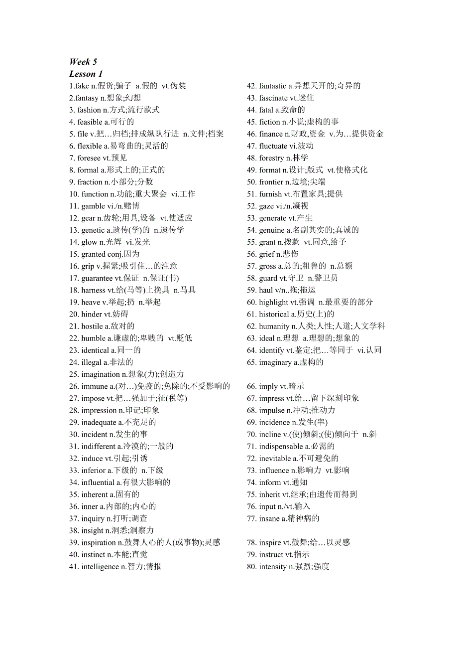 2015年六级词汇七周计划week 5_第1页