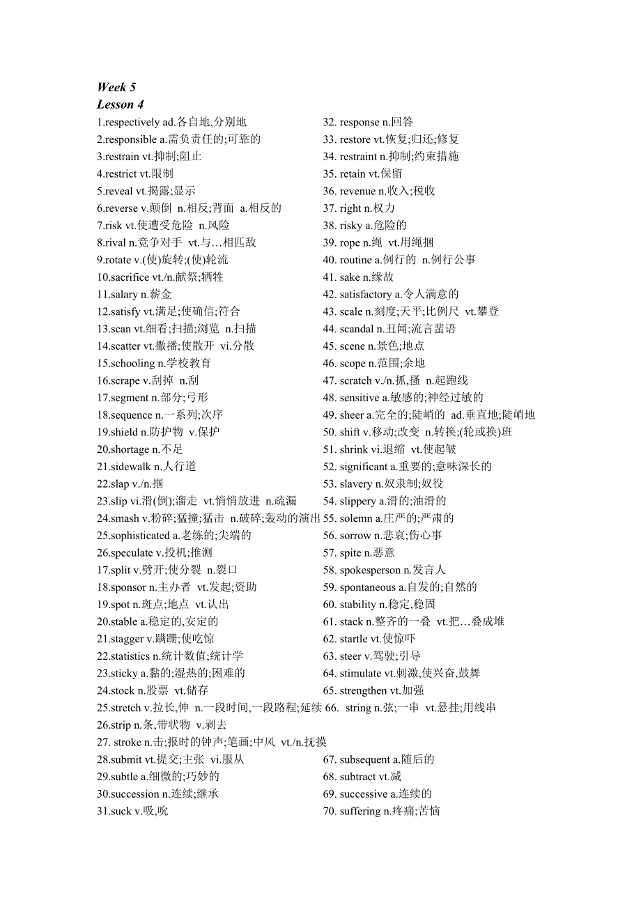 2015年六级词汇七周计划week 5_第4页